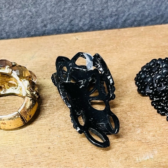 Black and Gold statement Rings. All 9 - Picture 7 of 7